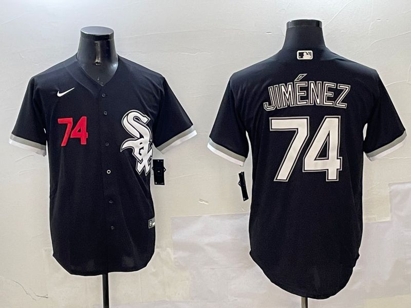 Men Chicago White Sox #74 Jimenez Black Game 2025 Nike MLB Jersey style 3->chicago white sox->MLB Jersey